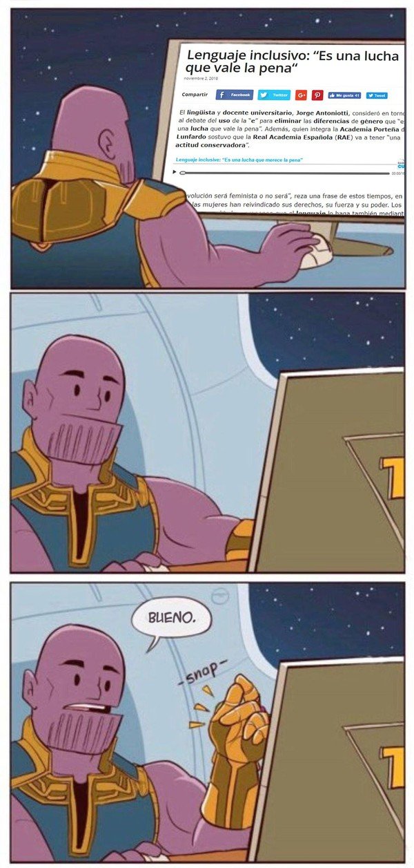 Meme_otros - Thanos hace realmente bien su trabajo