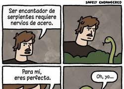 Enlace a Un encantador de serpientes tiene sus grandes trucos