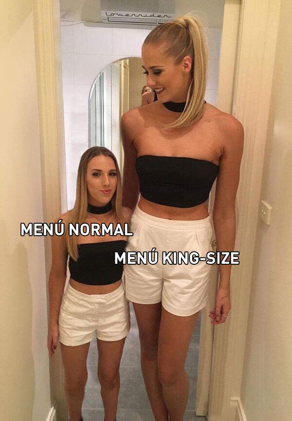 king size,menú,normal,tamaños