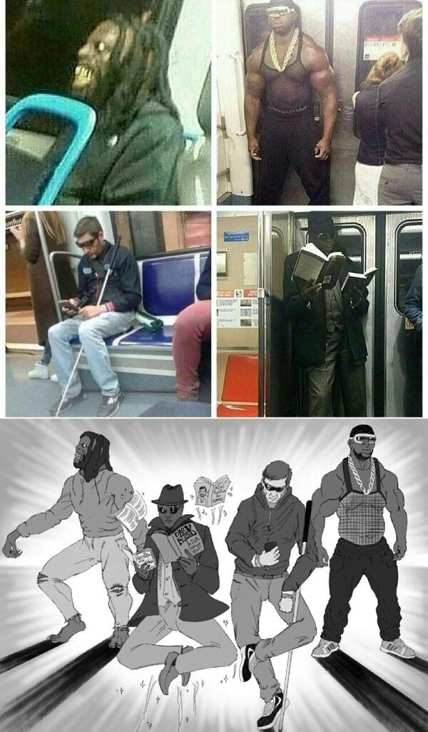 Meme_otros - Los superhéroes del metro