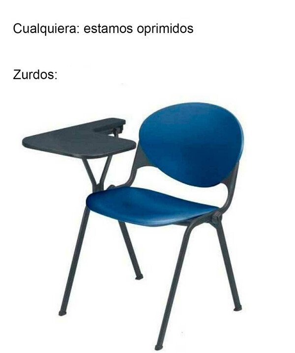 Meme_otros - Los zurdos están muy discriminados en esta vida
