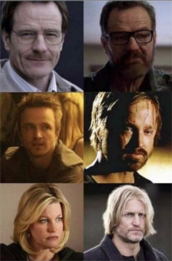 Meme_otros - El gran cambio de los actores de Breaking Bad