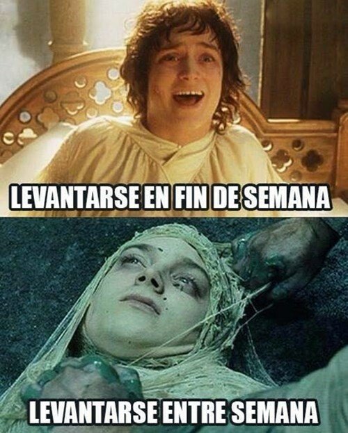 Meme_otros - La diferencia de despertarse según qué días