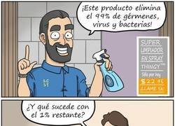 Enlace a Los limpiadores de bacterias que no son 100% efectivos