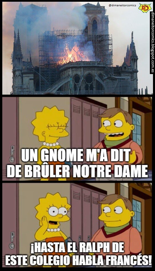 Meme_otros - Los Simpsons predijeron el incendio de Notre Dame... No cuela, ¿Verdad?