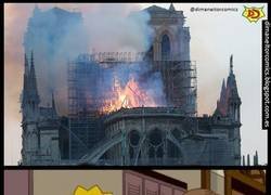 Enlace a Los Simpsons predijeron el incendio de Notre Dame... No cuela, ¿Verdad?