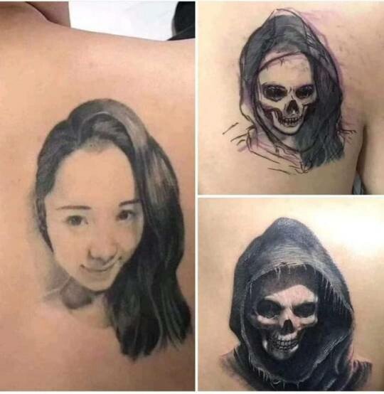 ex-novia,mujer,pareja,tatuaje