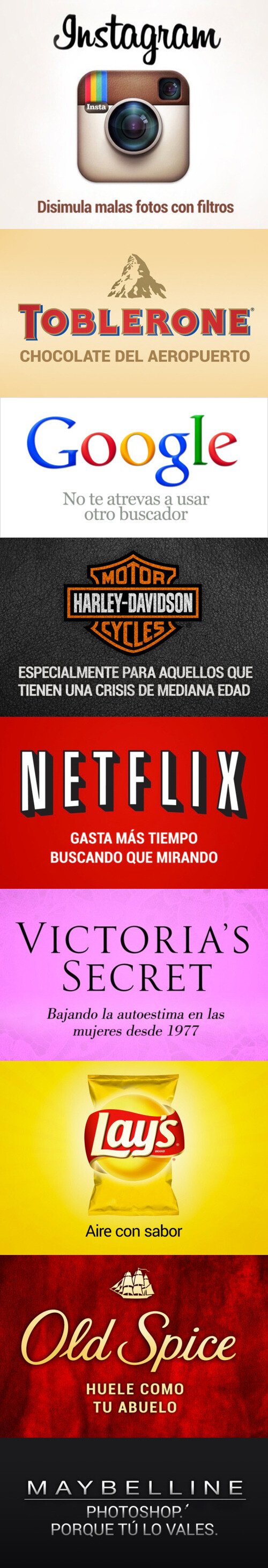 Meme_otros - Si los logos de las marcas fuesen honestos...