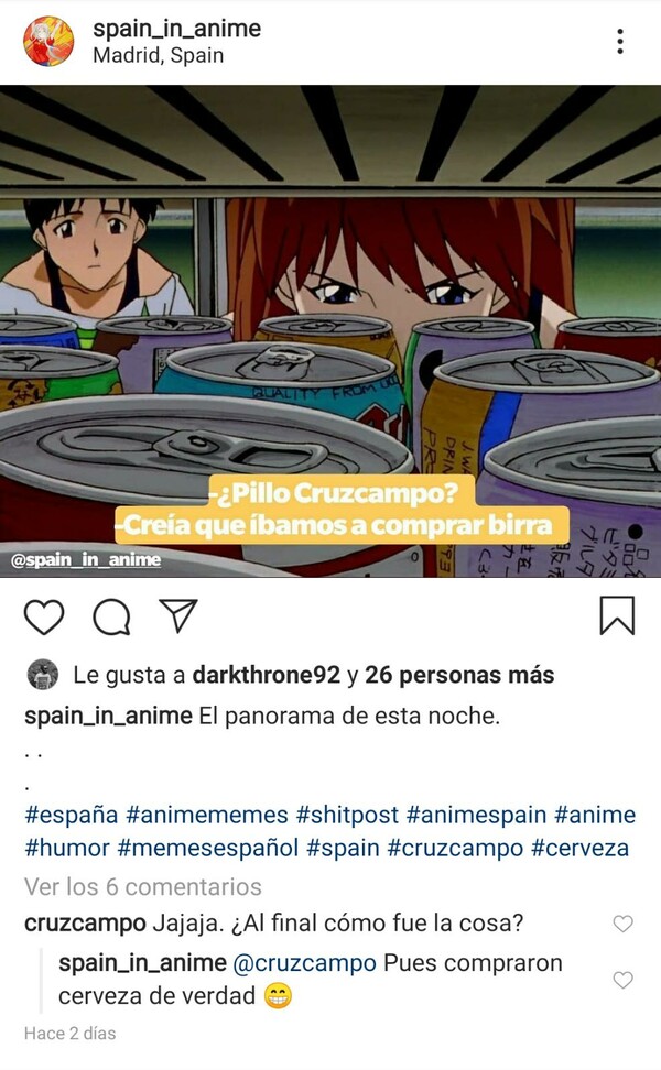 Otros - Cruzcampo contesta a su meme