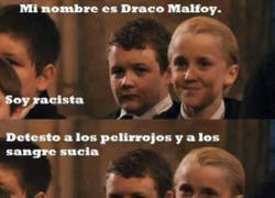 Enlace a Draco Malfoy, un niño muy idiota