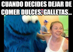 Enlace a Creo que esta nueva dieta le va a gustar más al monstruo de los galletas...