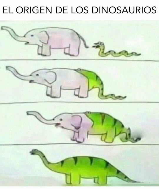 Meme_otros - El origen de los dinosaurios