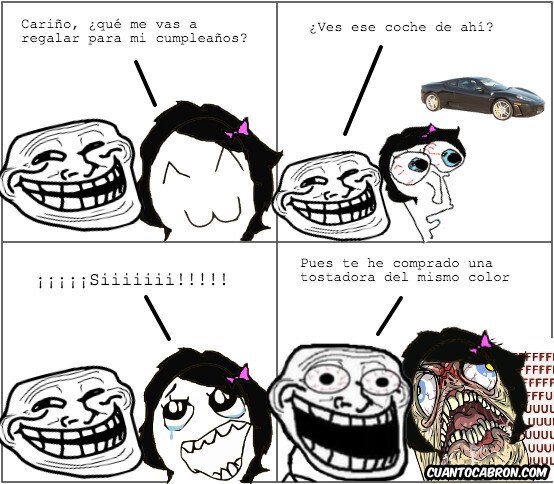 Trollface - Nunca preguntes por tu regalo de cumpleaños