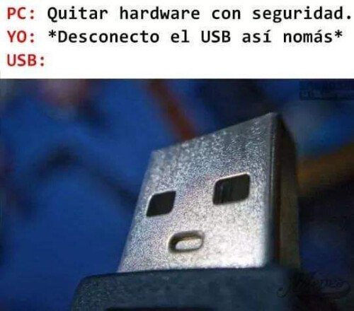 Otros - La cara del USB es épica