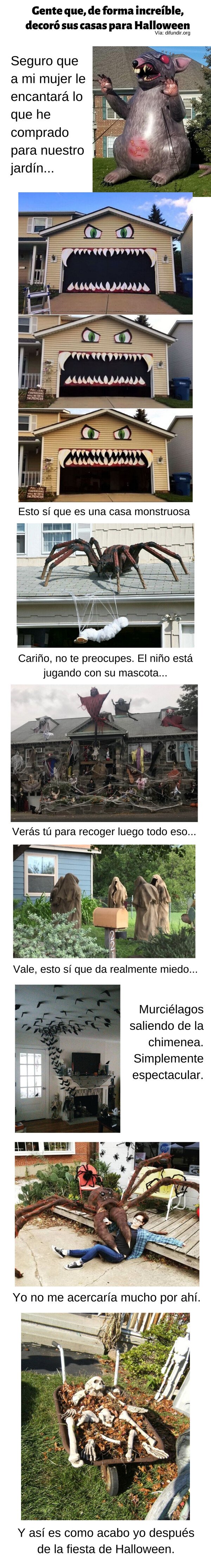 Meme_otros - Gente que, de forma increíble, decoró sus casas para Halloween