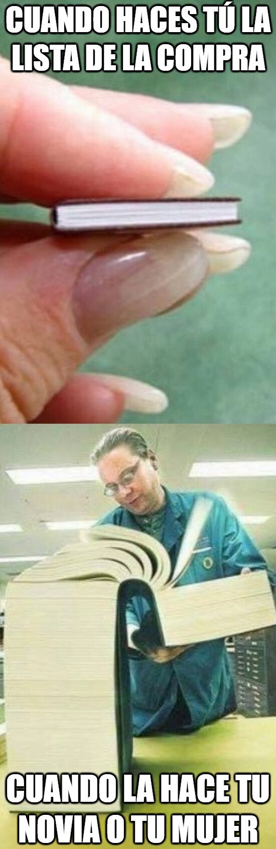 Meme_otros - Lista de la compra, depende quién la hace, así es...