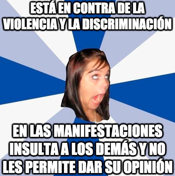 Manifestaciones,Discriminación,No Violencia,Insultos,Opinión