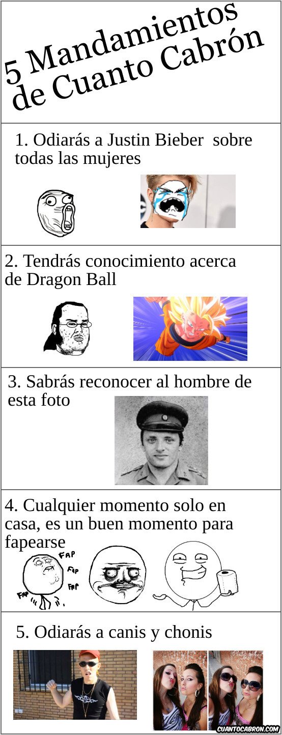 Otros - 5 Mandamientos de Cuanto Cabrón