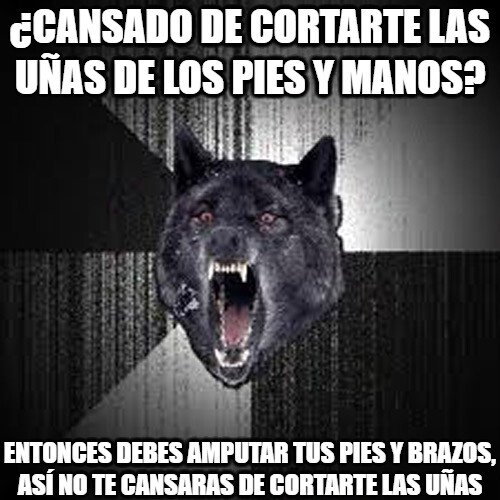 pies,manos,uñas,brazos,lobo demente