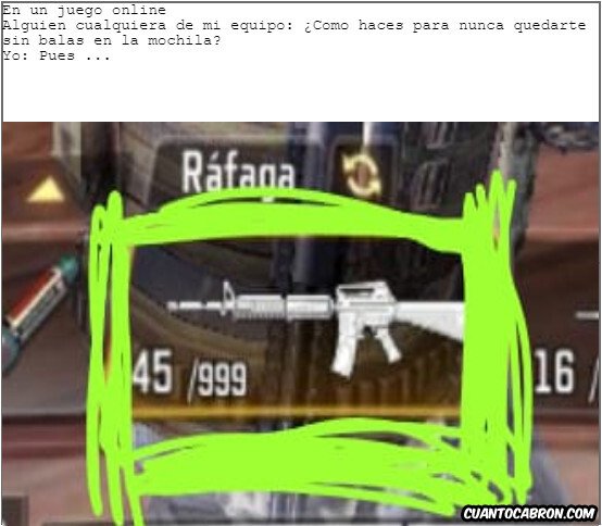 Meme_otros - Con razón mi compañero tenia balas para cada situación