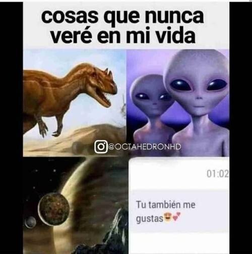 aliens,amor,chat,chica,dinosaurios
