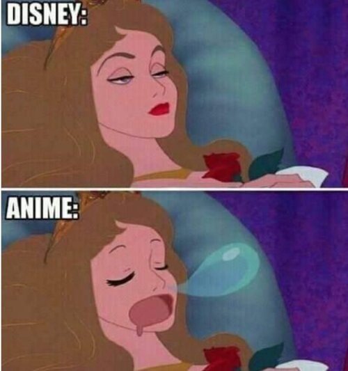 Meme_otros - La gran diferencia entre Disney y el Anime