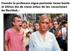 Enlace a Profesores fatigas que ponen tarea siendo ya prácticamente Navidad...