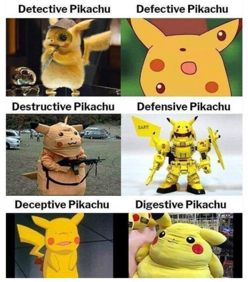 Otros - Las diferentes facetas de Pikachu