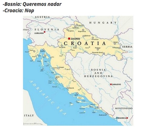 Otros - A los croatas no les apetecía que los bosnios tuvieran playa