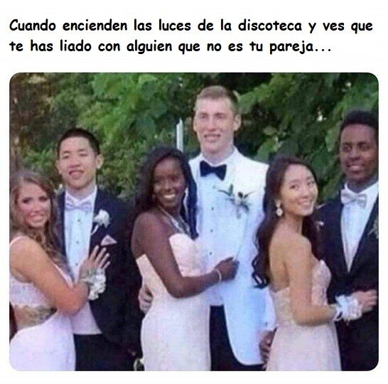 luces,discoteca,encender,liarse,confundirse,pareja