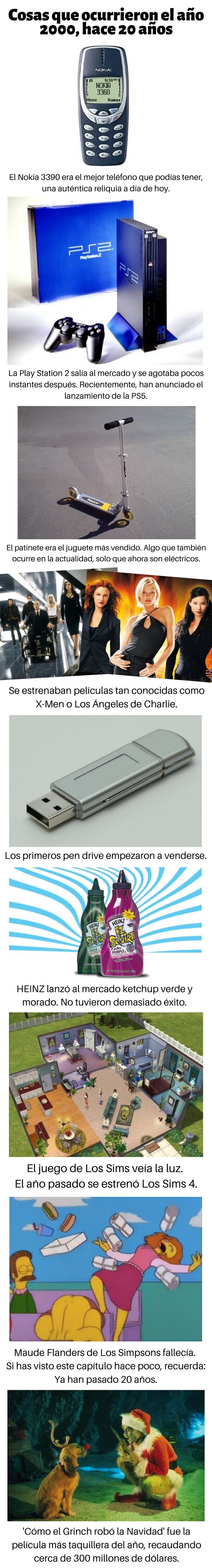 Meme_otros - Cosas que ocurrieron el año 2000, hace 20 años