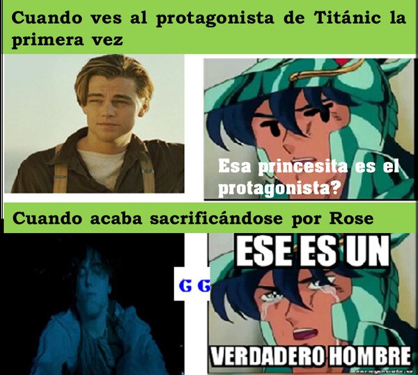 LeonardoDiCaprio,meme,SAINTSEIYA,Shyriu,Titanic