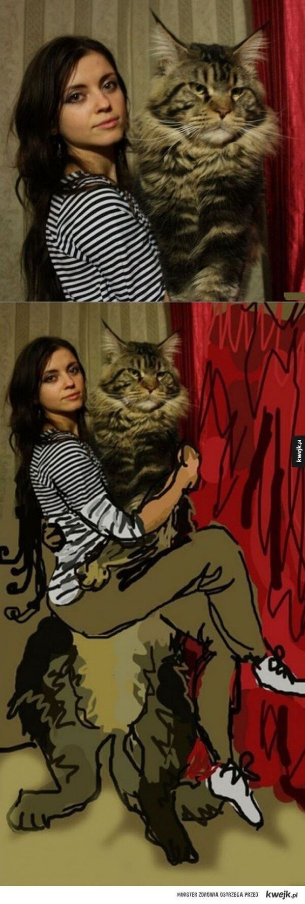 Meme_otros - Un gato tan grande solo puede tener una explicación