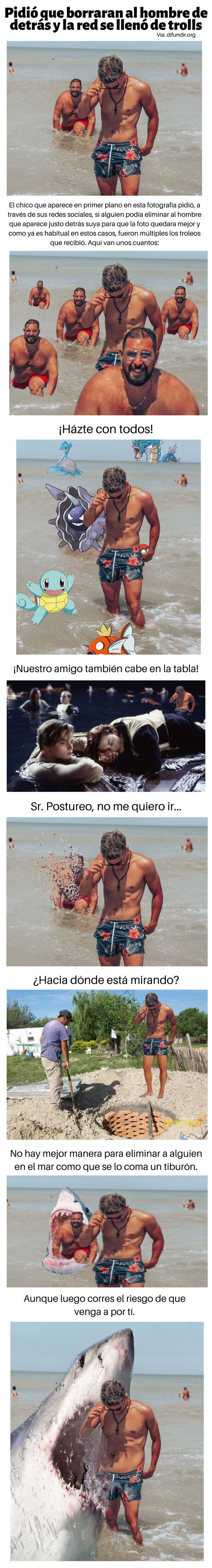 Meme_otros - Pidió que borraran al hombre de detrás y la red se llenó de trolls