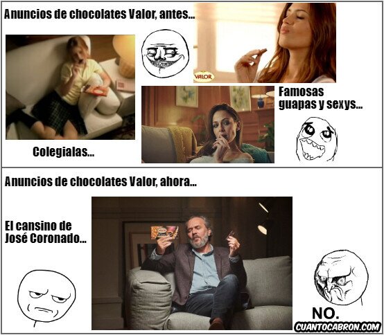 Otros - Cómo ha cambiado el anuncio de chocolates Valor a peor...