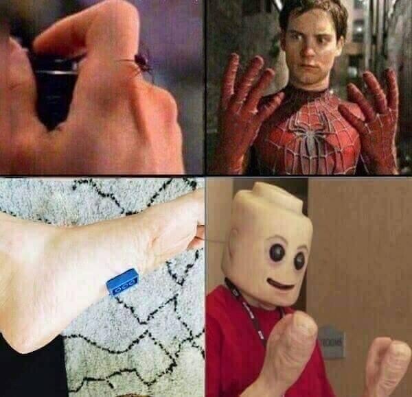 Meme_otros - Cuidado con la picadura del Lego