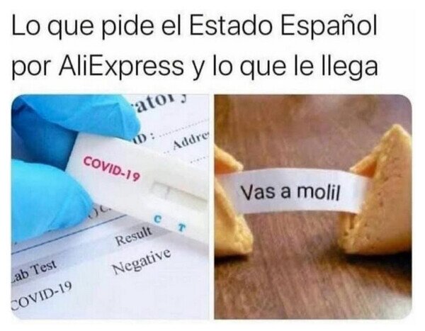 AliExpress,coronavirus,España,gobierno,tests
