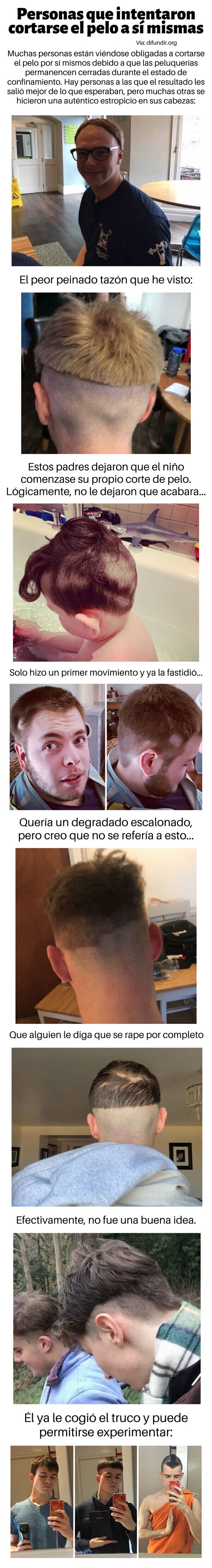 Meme_otros - Personas que intentaron cortarse el pelo a sí mismas