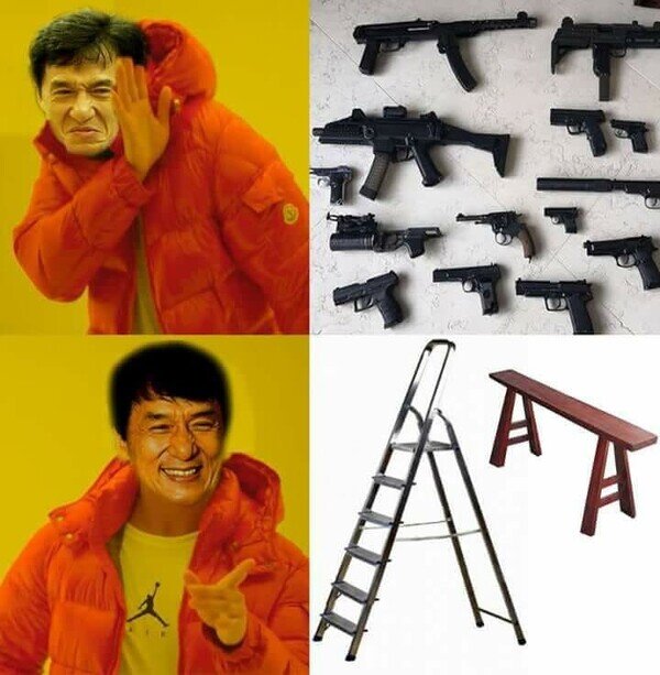 armas,escaleras,Jackie Chan,pistolas,sillas