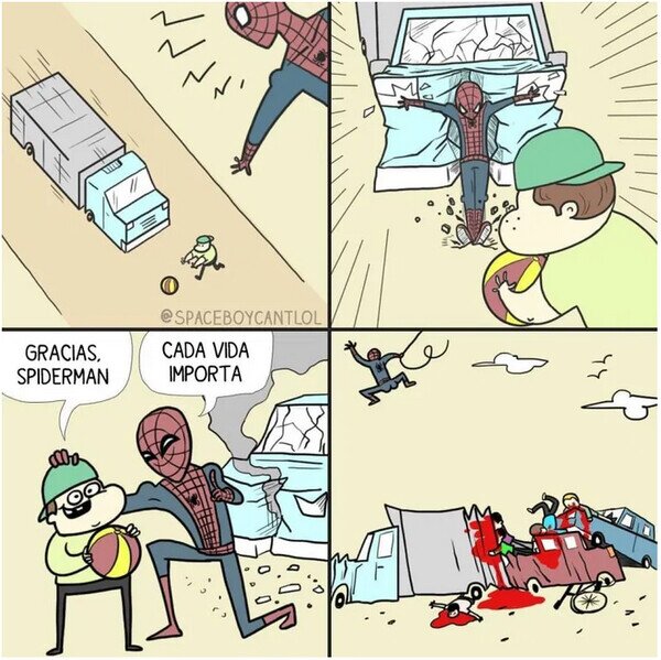 niño,salvar,spiderman,vida