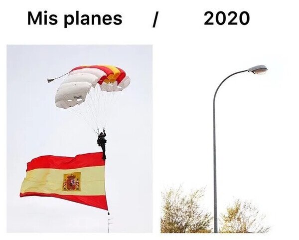 2020,bandera,choque,farola,paracaidista,planes