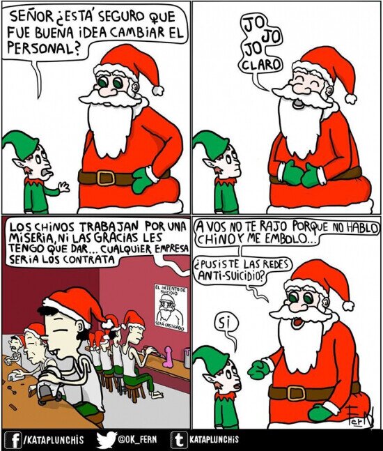 Meme_otros - Papa Noel se ha vuelto un explotador capitalista