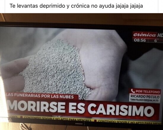 Meme_otros - Ya no puede ni morirse uno...