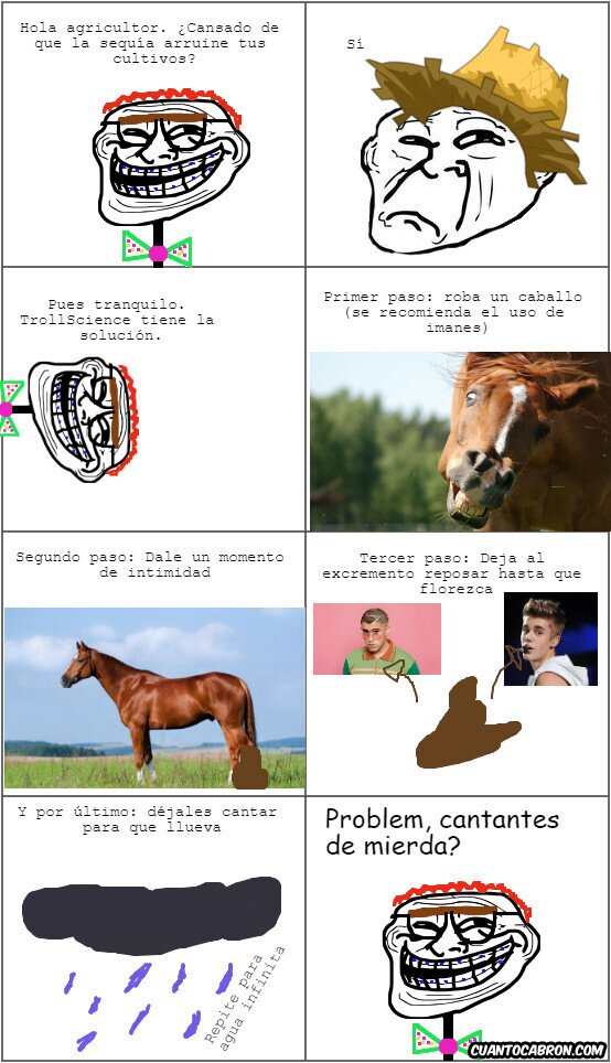 Trollface - Dicen que al cantar mal llueve
