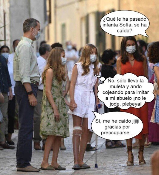 Meme_otros - Ha comenzado la infanta Sofía sus vacaciones con muy mala pata...