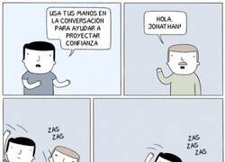 Enlace a Usa tus manos en la conversación para ayudar a proyectar confianza