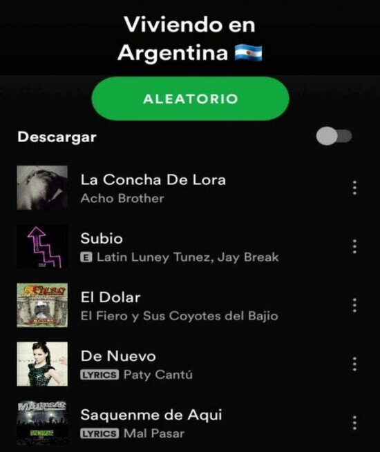 Meme_otros - La lista de reproducción del buen argentino