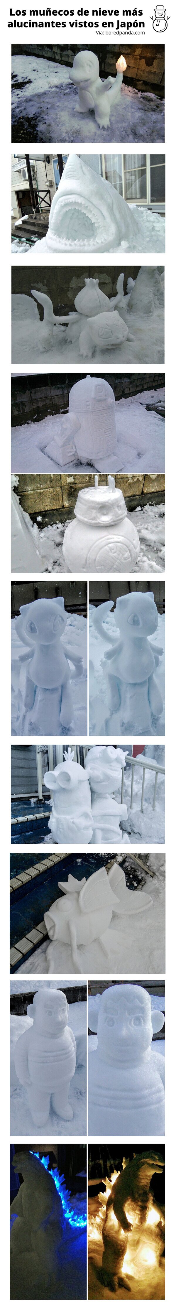 Meme_otros - Los muñecos de nieve más alucinantes vistos en Japón