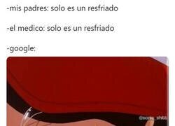 Enlace a Nunca busques enfermedades posibles en Google