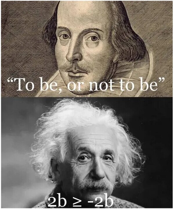 Einstein,fórmula,no ser,ser,Shakespeare